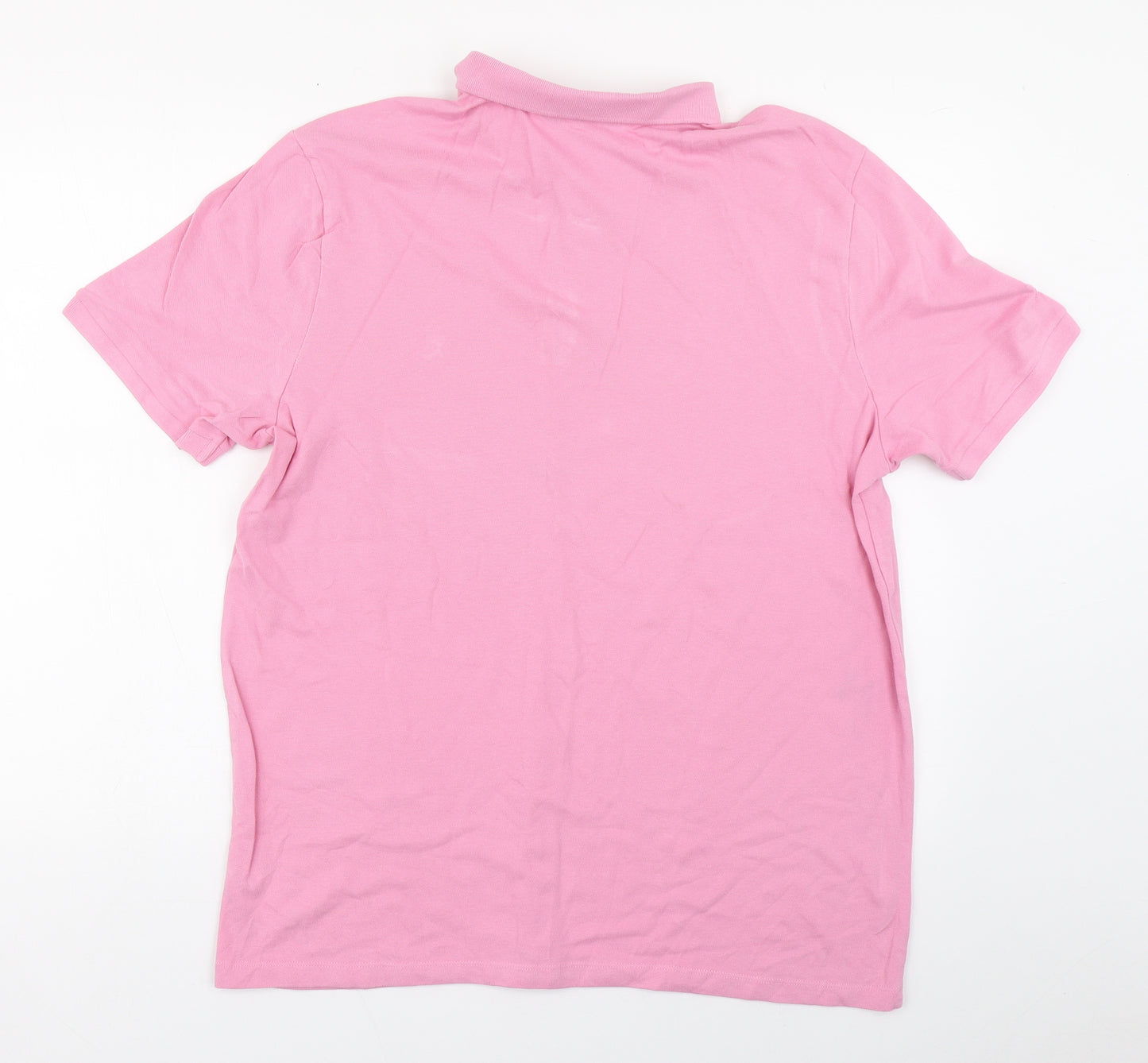 F&F Mens Pink  Cotton  Polo Size XL Collared Button
