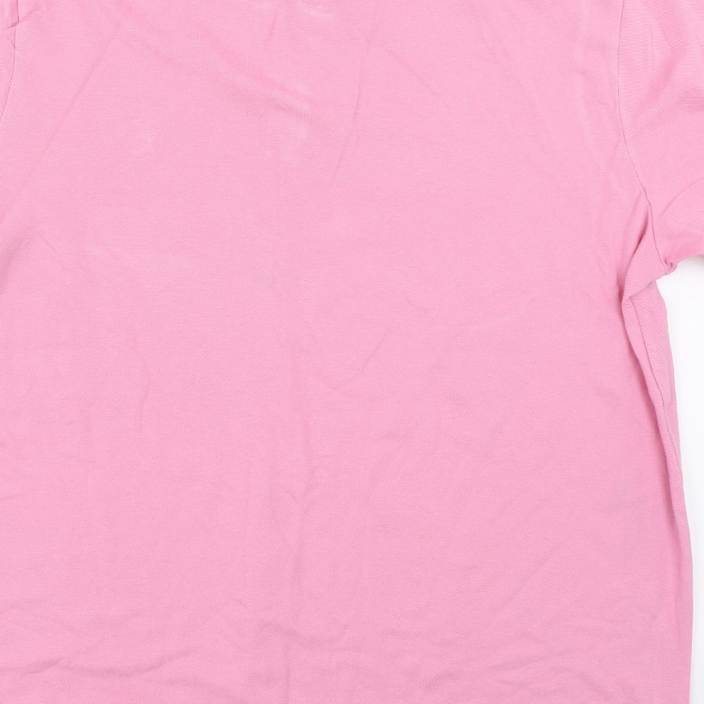 F&F Mens Pink  Cotton  Polo Size XL Collared Button
