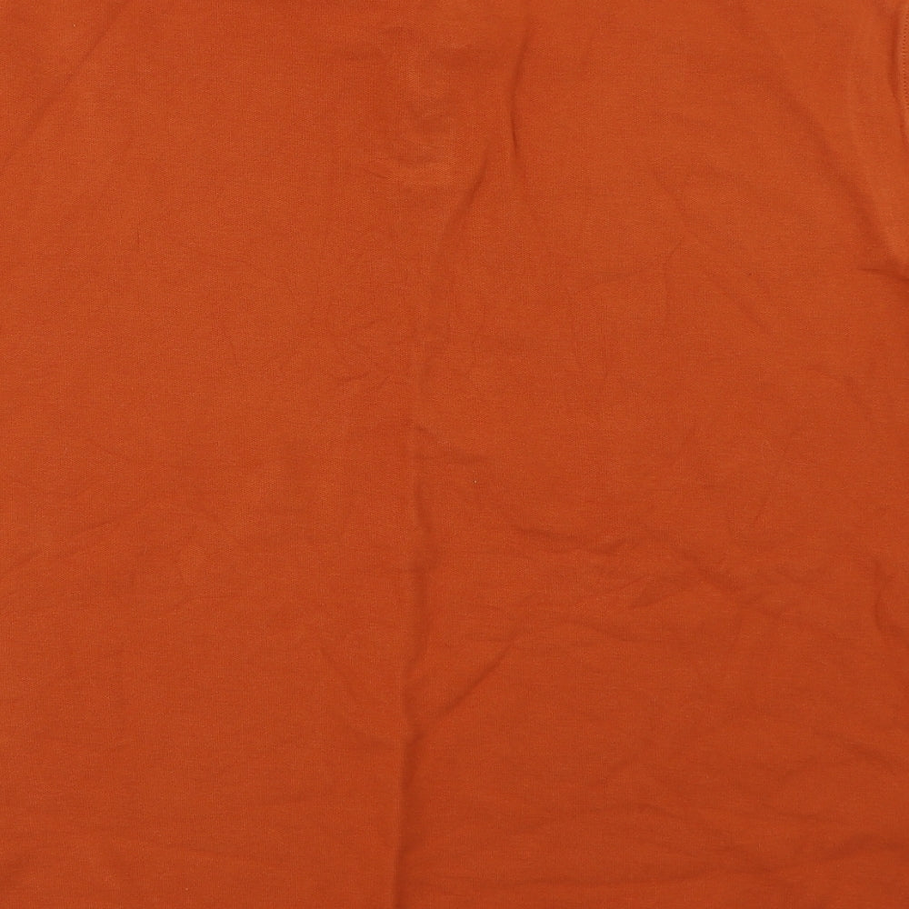 Dunnes Stores Mens Orange  Cotton  Polo Size XL Collared Button