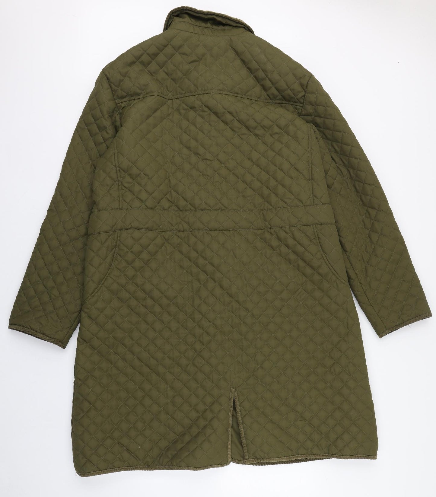Elegance Womens Green   Quilted Coat Size 24  Button