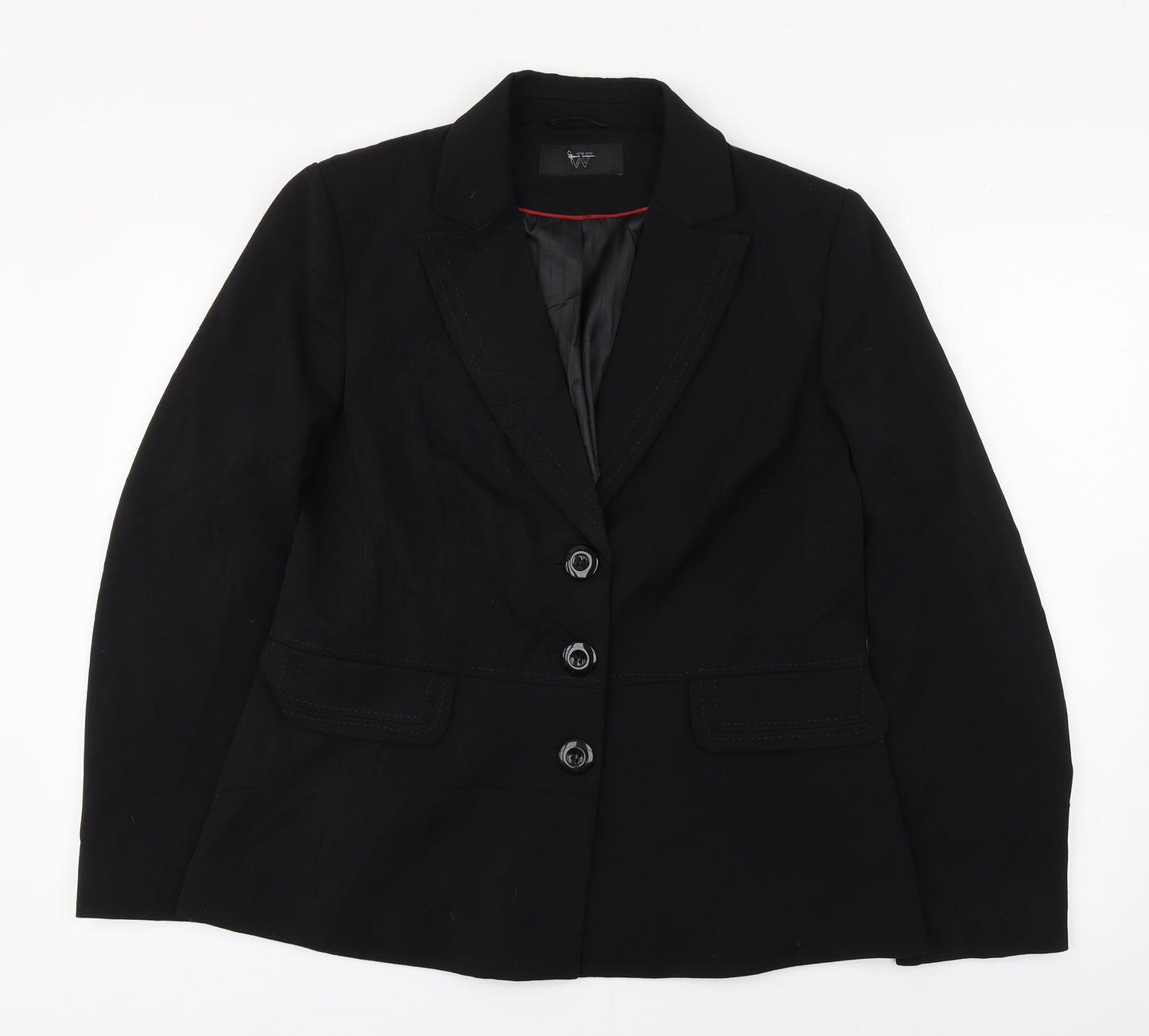 BHS Womens Black   Jacket Blazer Size 16  Button