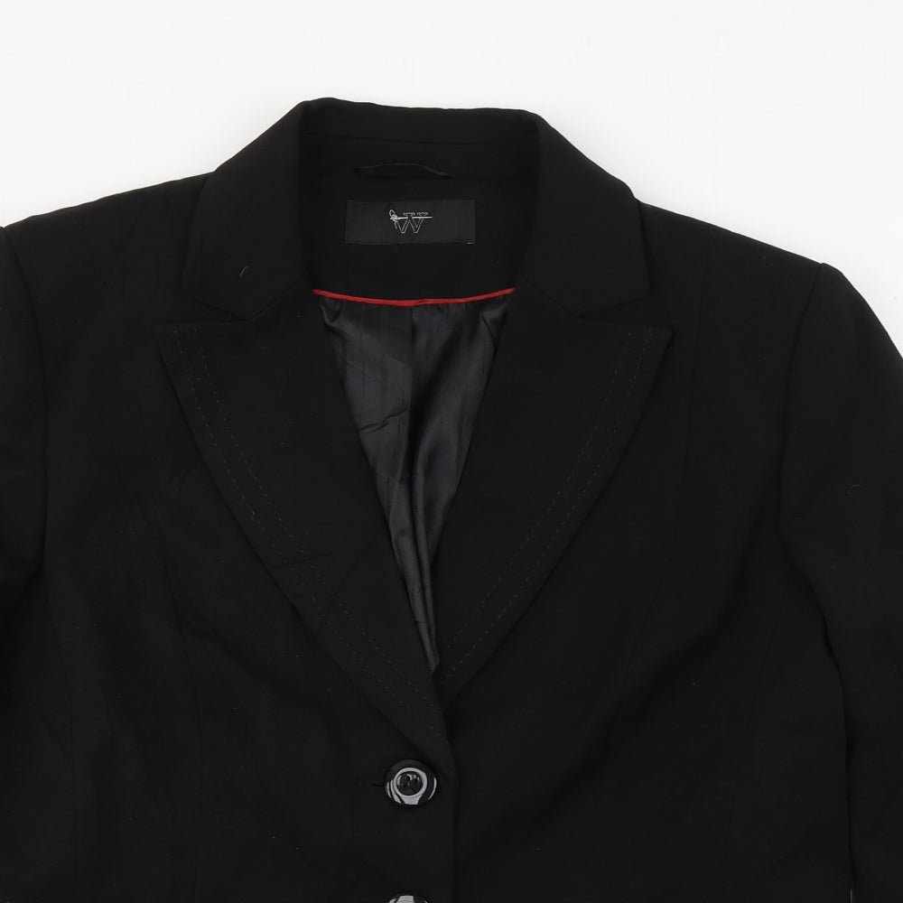 BHS Womens Black   Jacket Blazer Size 16  Button