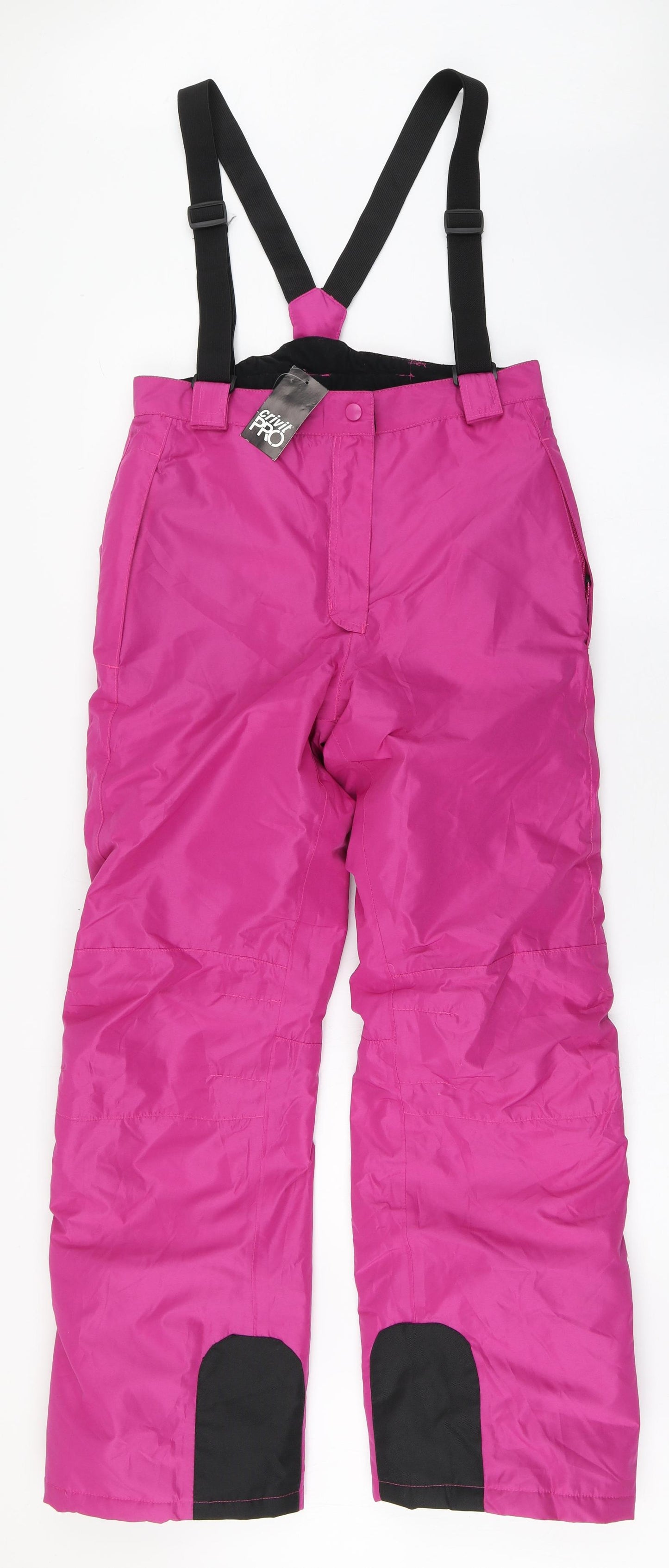 Crivit Pro Girls Pink  Polyester Snow Pants Trousers Size 13-14 Years  Regular Zip
