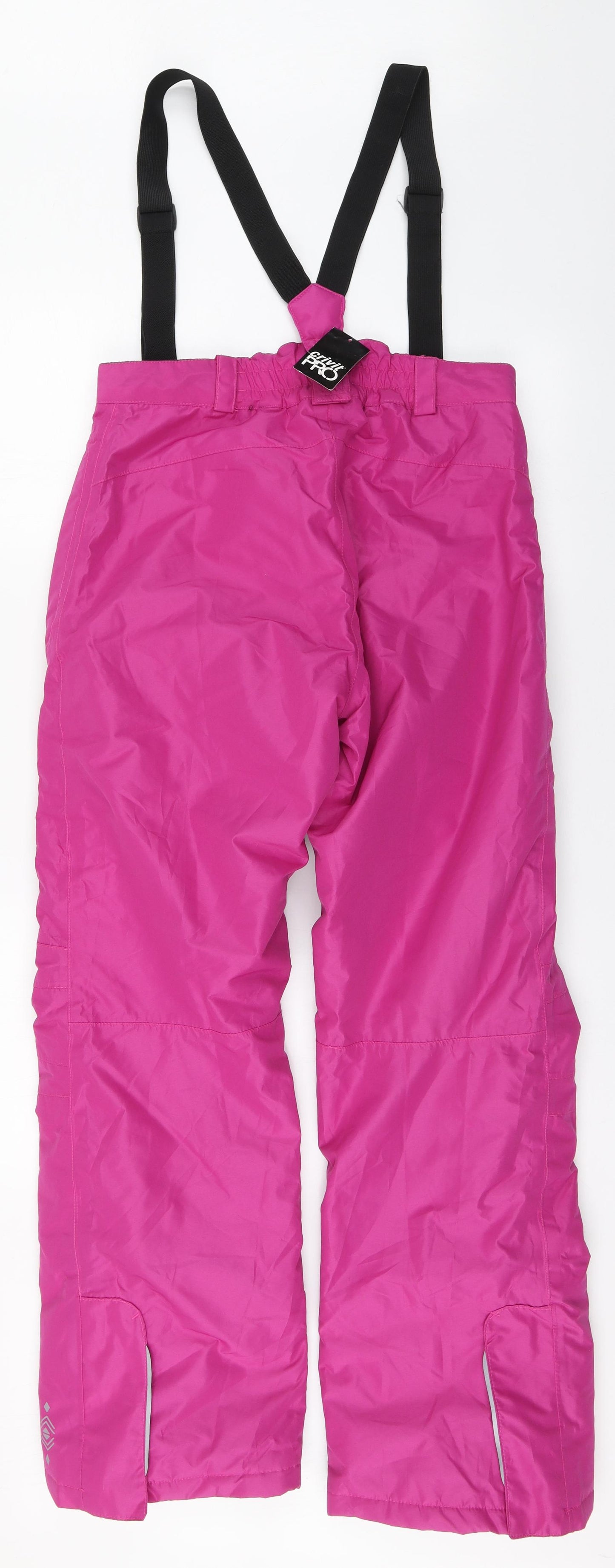 Crivit Pro Girls Pink  Polyester Snow Pants Trousers Size 13-14 Years  Regular Zip