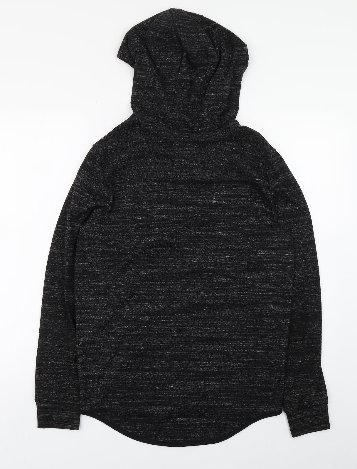 Primark Mens Black  Polyester Full Zip Hoodie Size S