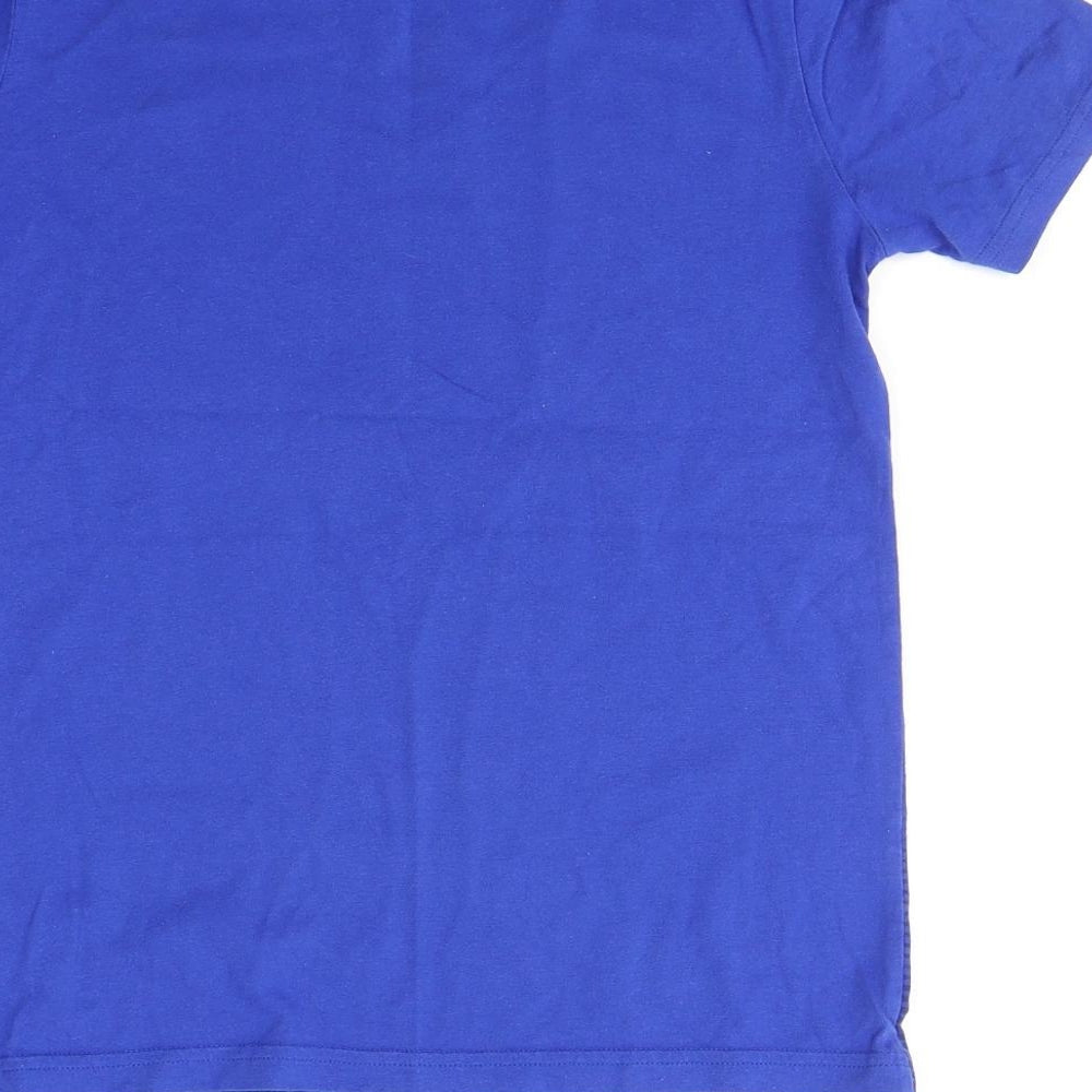 Under armour Boys Blue  Cotton Basic T-Shirt Size M Round Neck Pullover - USA