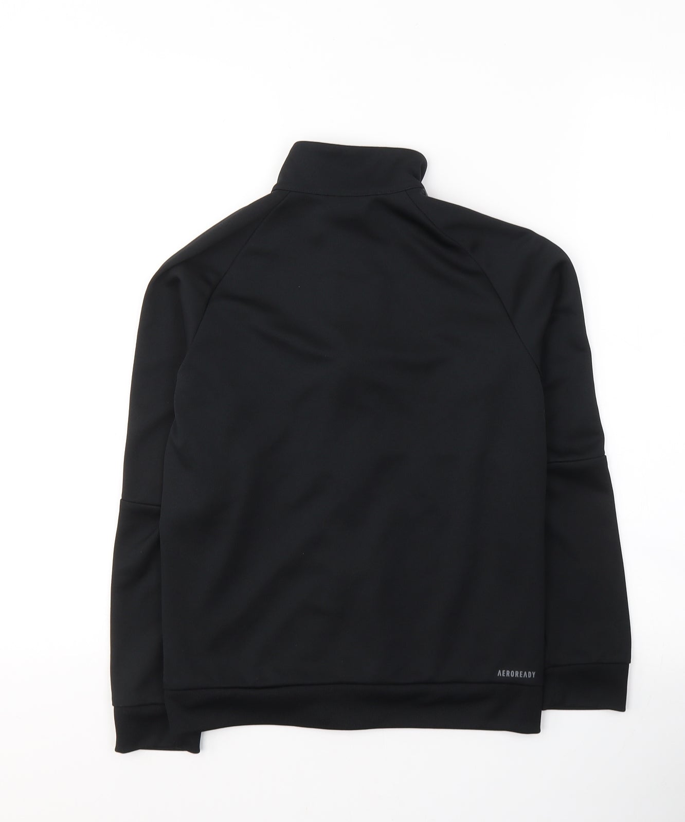 adidas Boys Black  Polyester Full Zip Sweatshirt Size 9-10 Years  Zip