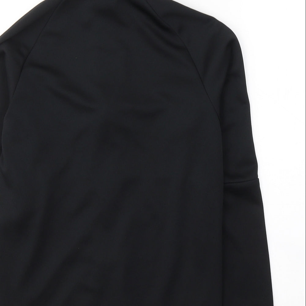 adidas Boys Black  Polyester Full Zip Sweatshirt Size 9-10 Years  Zip