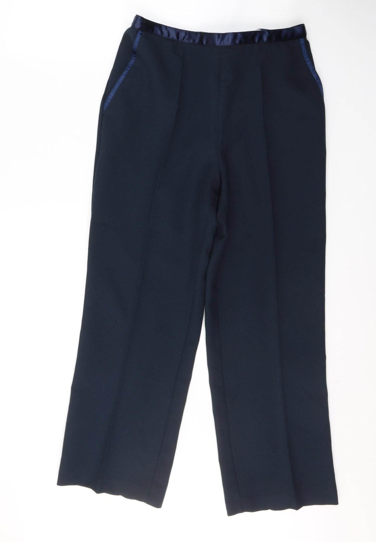 Damart Womens Blue  Polyester Trousers  Size 12 L27 in Regular