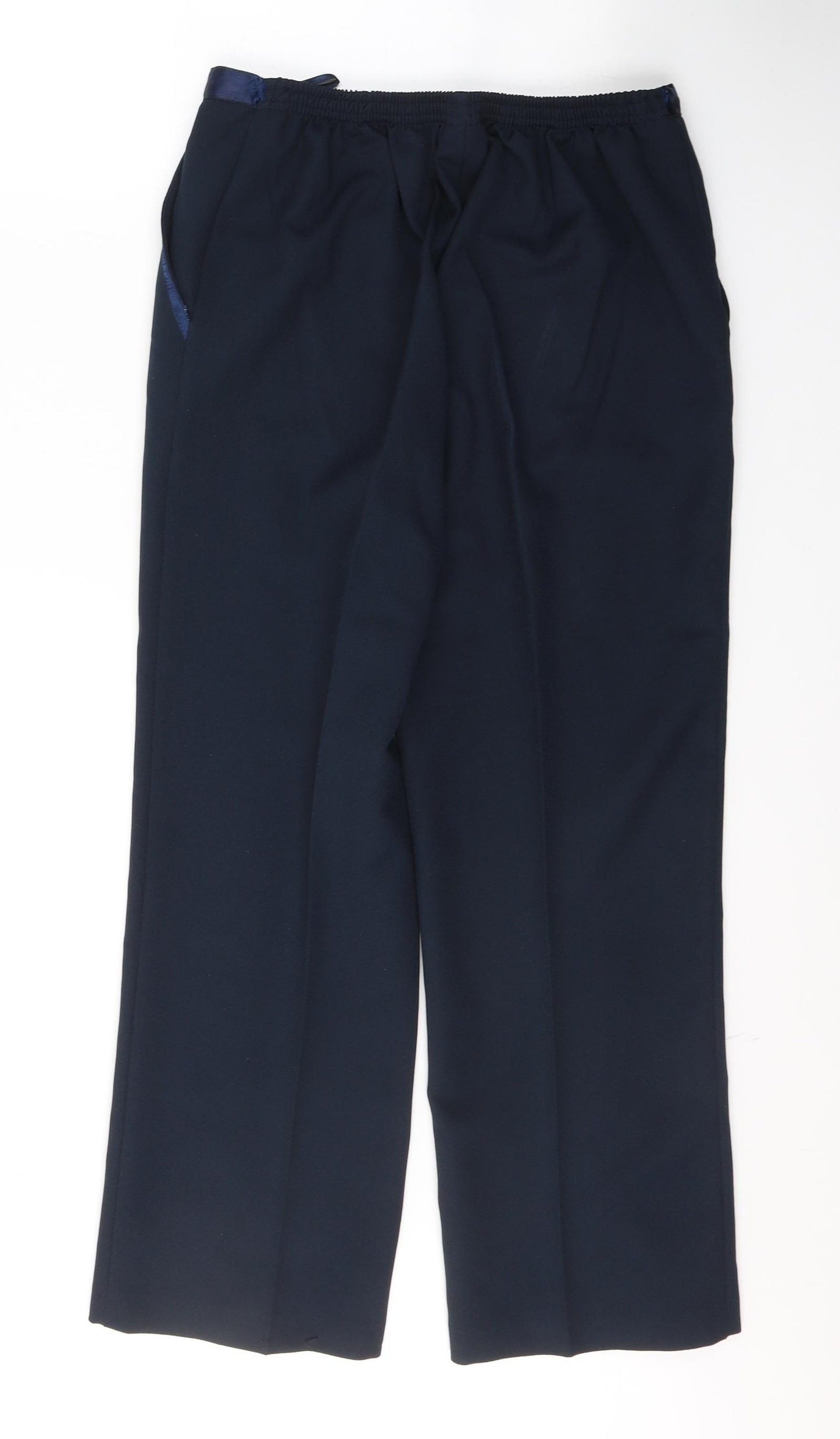 Damart Womens Blue  Polyester Trousers  Size 12 L27 in Regular
