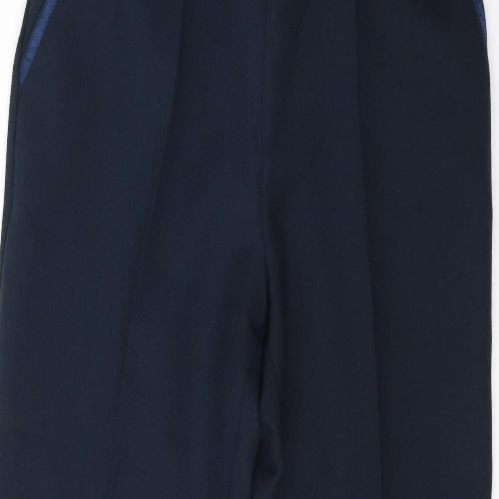 Damart Womens Blue  Polyester Trousers  Size 12 L27 in Regular