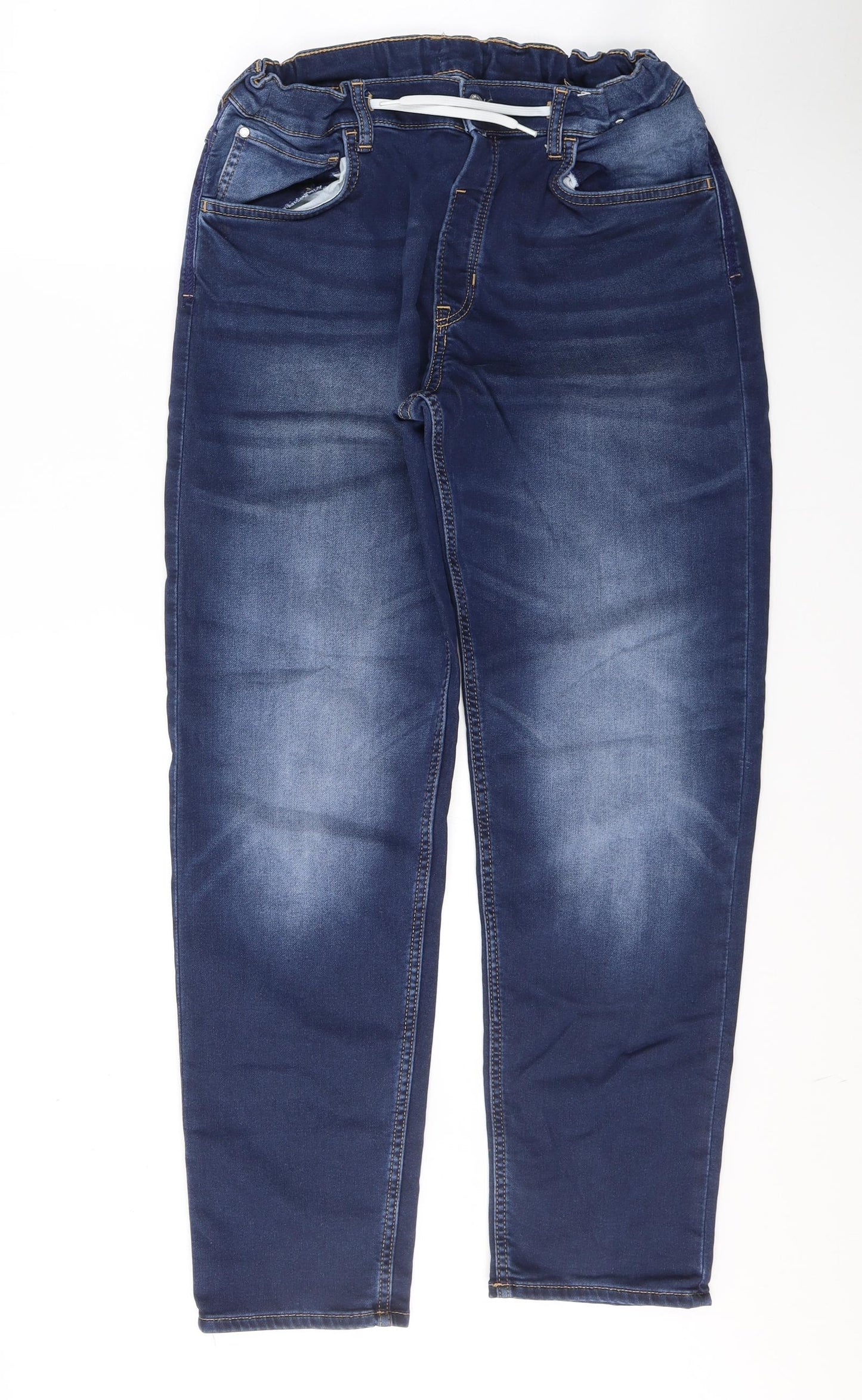 H&M Boys Blue  Cotton Jegging Jeans Size 14-15 Years  Regular Button