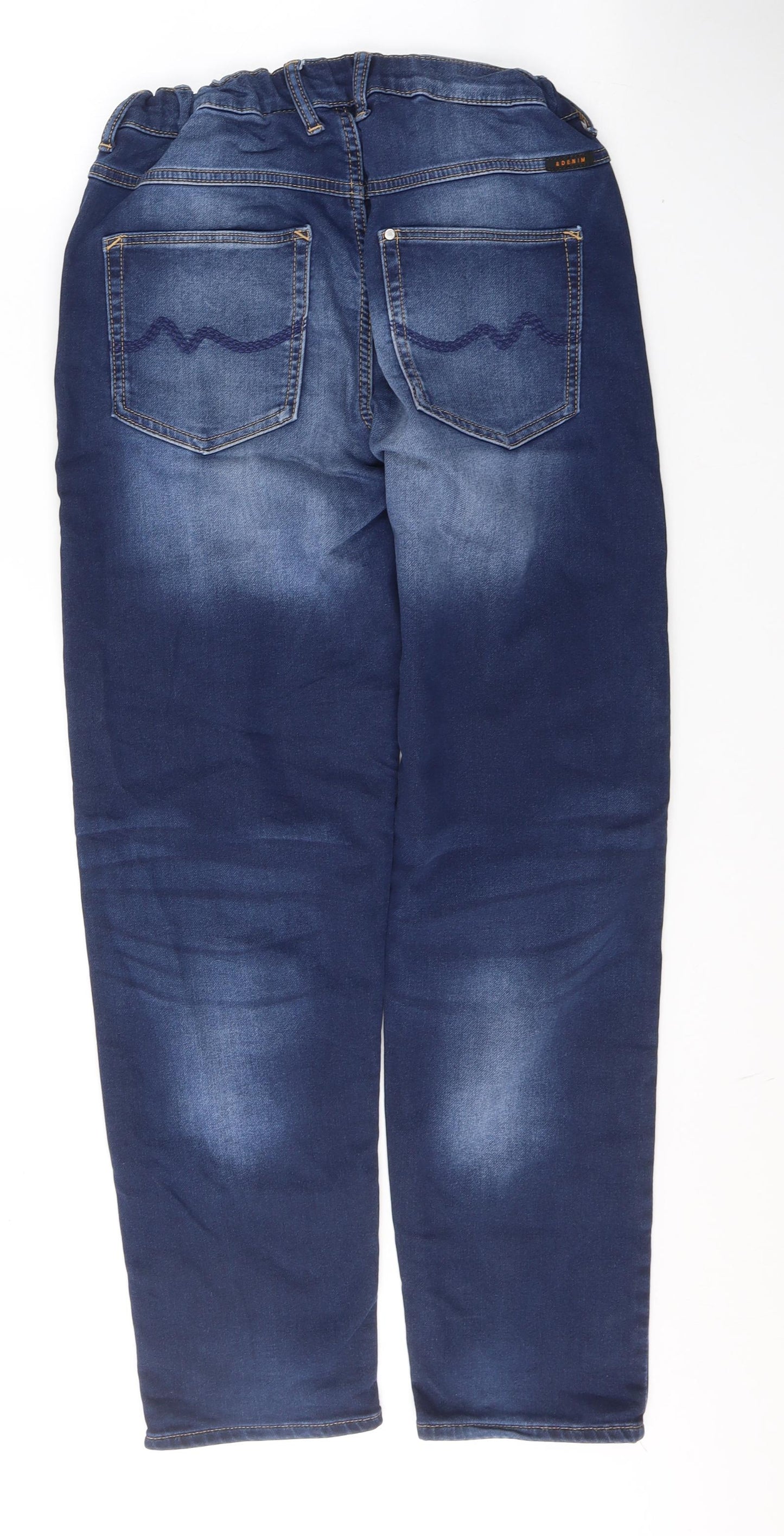 H&M Boys Blue  Cotton Jegging Jeans Size 14-15 Years  Regular Button
