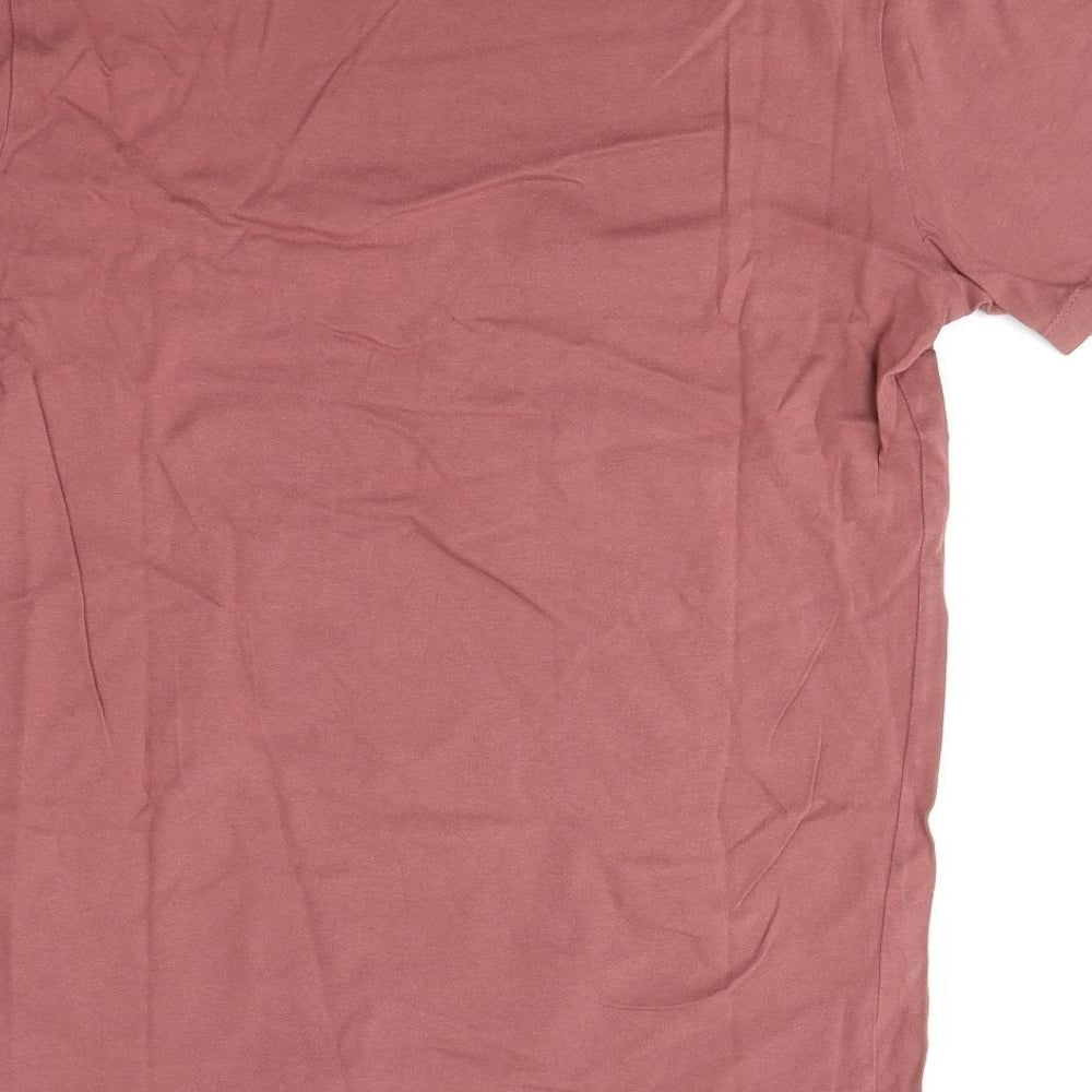 F&F Mens Red  Cotton  T-Shirt Size S Round Neck