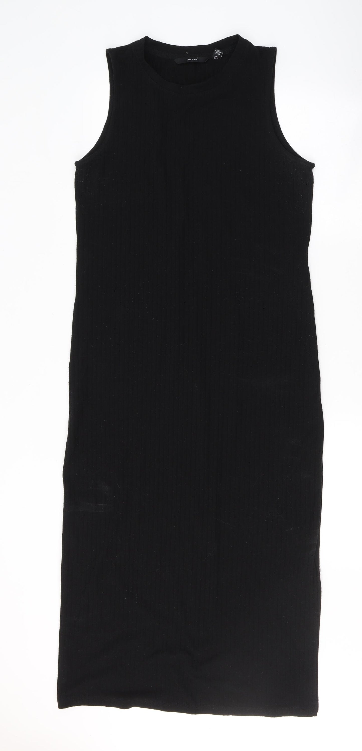 VERO MODA Womens Black  Cotton Tank Dress  Size M  Round Neck Pullover