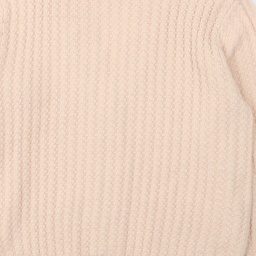 Damart Womens Orange V-Neck  Acrylic Cardigan Jumper Size 14