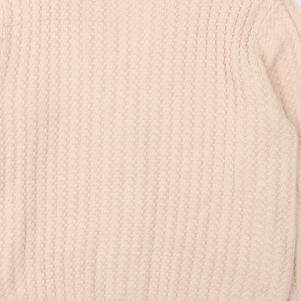 Damart Womens Orange V-Neck  Acrylic Cardigan Jumper Size 14
