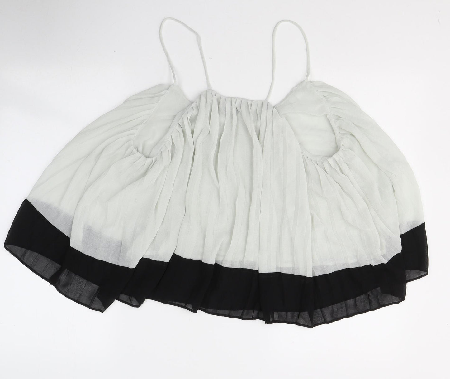 Topshop Womens Grey  Polyester Camisole Blouse Size 12 V-Neck