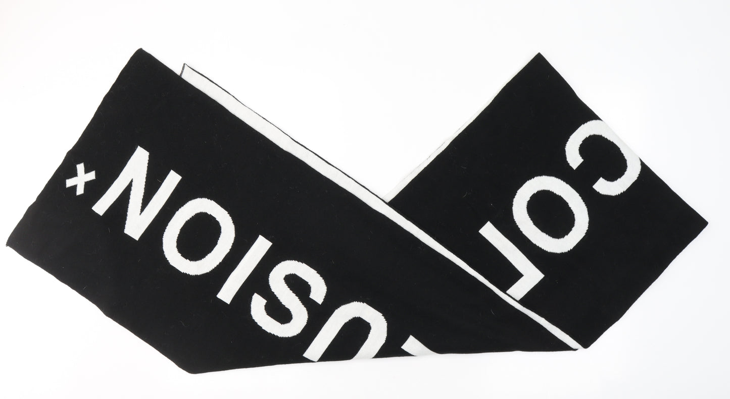COLLUSION Unisex Black  Acrylic  Scarf