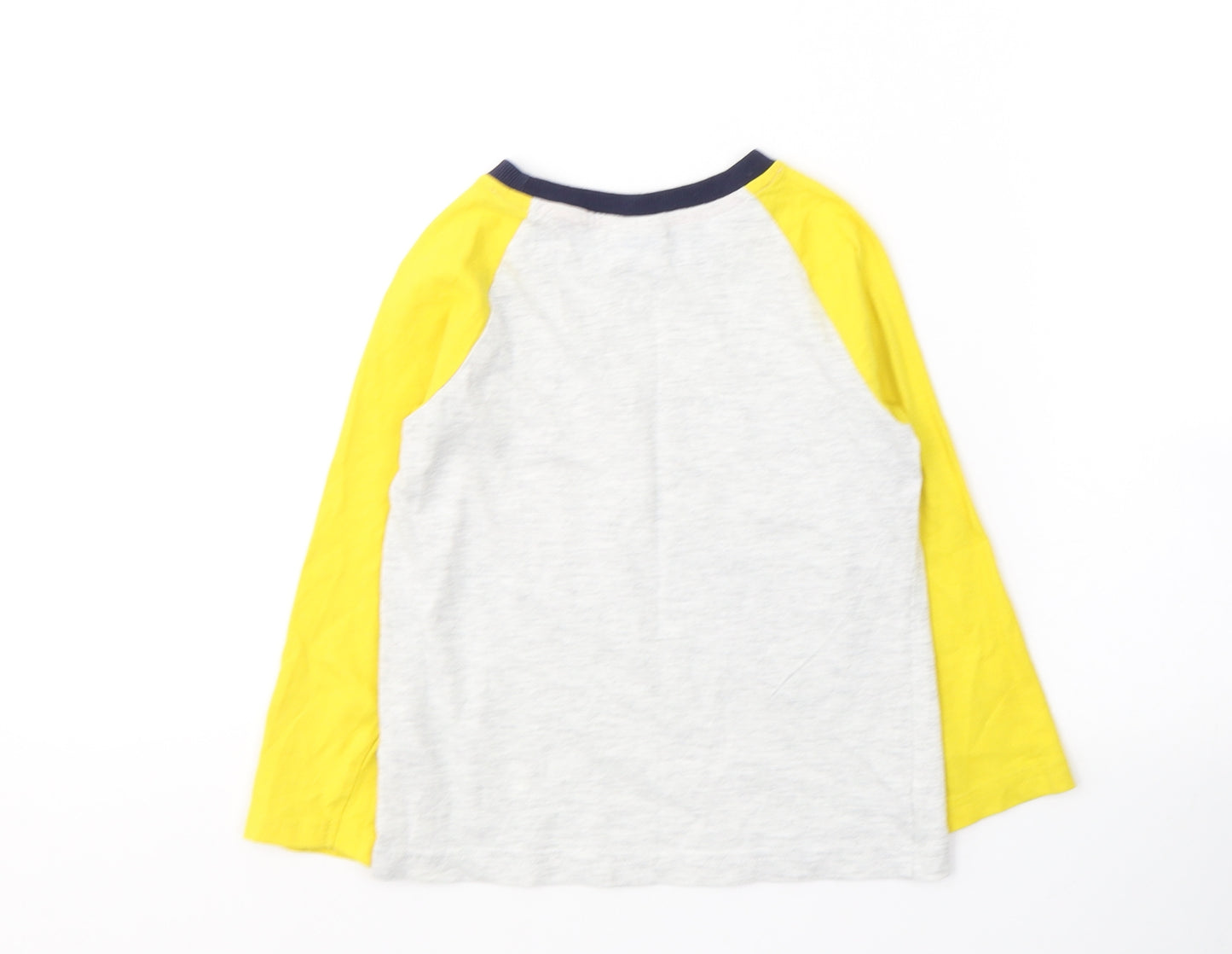 Paw Patrol Boys Grey Colourblock Cotton Pullover Casual Size 5-6 Years Round Neck Pullover - PAW PATROL