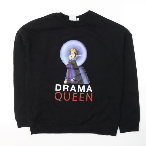 Disney Womens Black  Cotton Pullover Sweatshirt Size XS  Pullover - Drama Queen