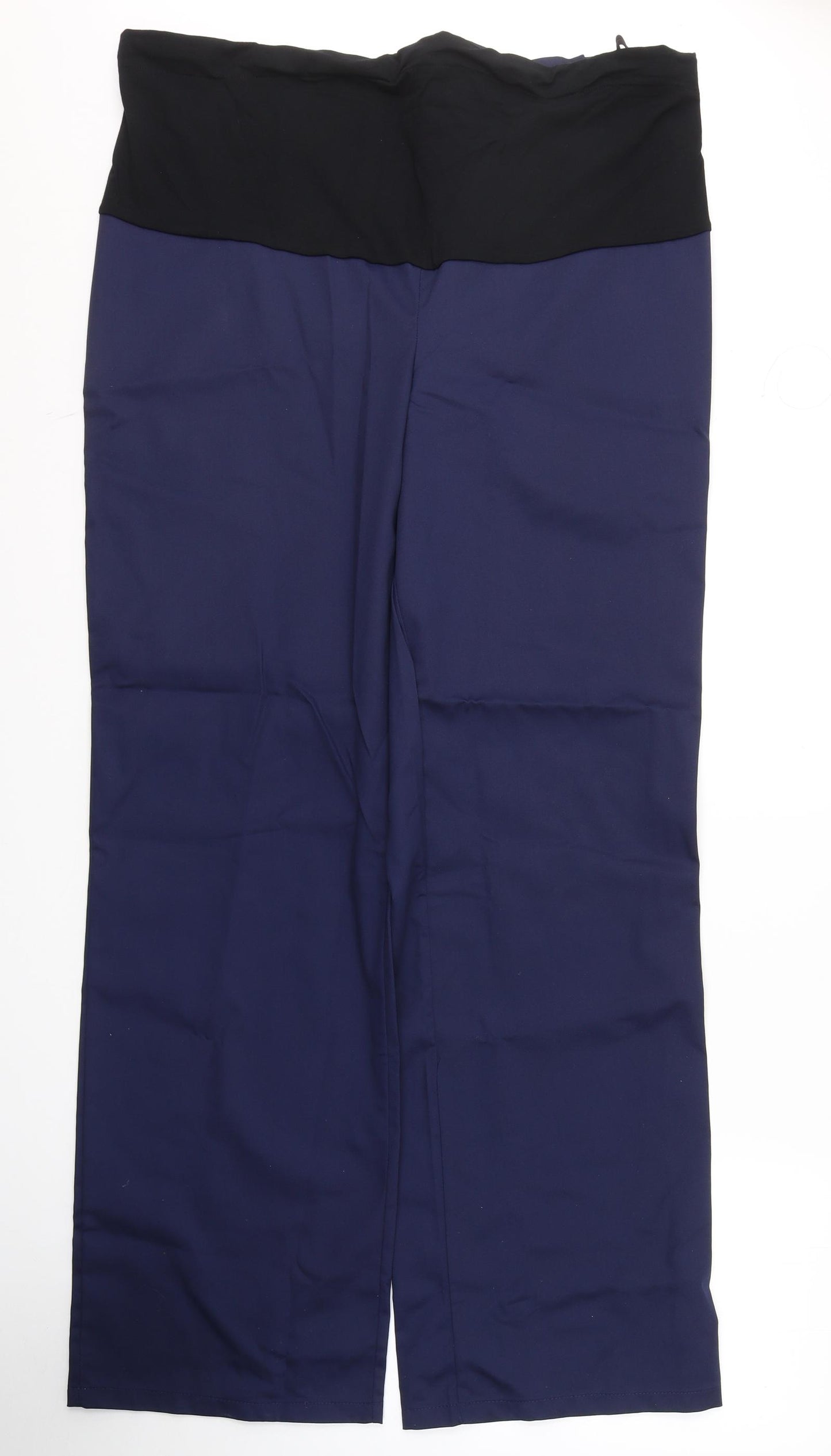 Simon Jersey Womens Blue  Polyester Trousers  Size 22 L34 in Regular Zip