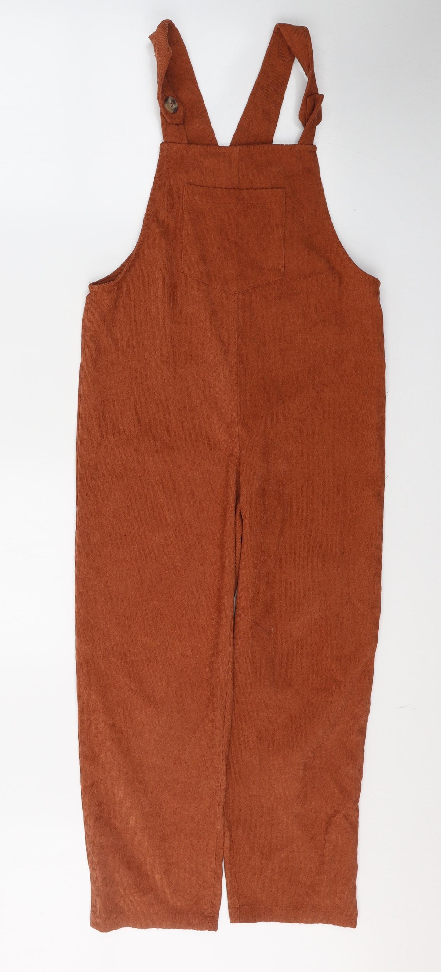 SheIn Girls Brown  Polyester Dungaree One-Piece Size 10 Years  Button