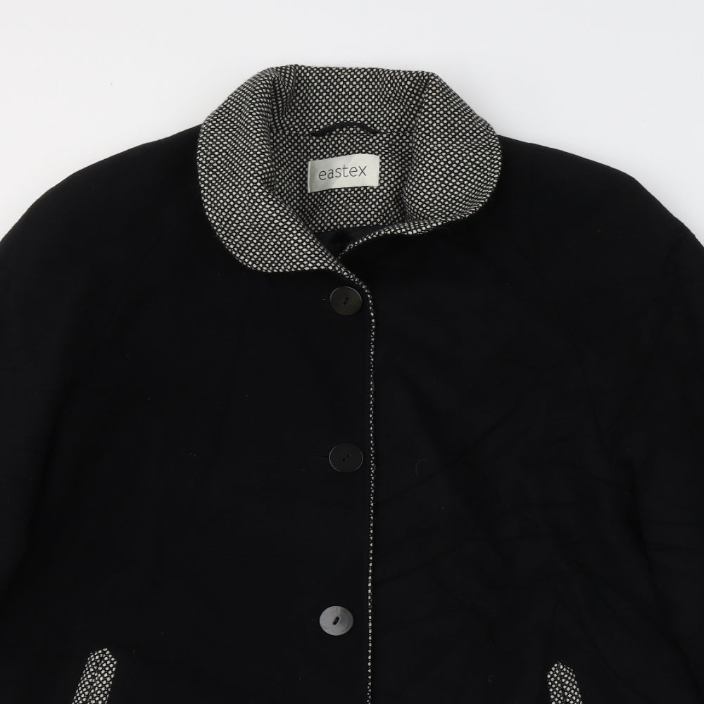 Eastex Womens Black   Parka Coat Size 14  Button