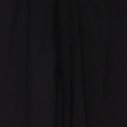 Marks and Spencer Mens Black  Polyester Dress Pants Trousers Size 36 L31 in Regular Button - Satin Side Strip
