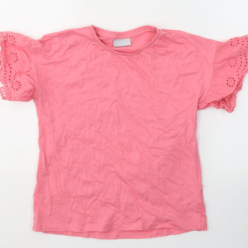 I Love Girls Wear Girls Pink  Cotton Pullover T-Shirt Size 10 Years Round Neck Pullover