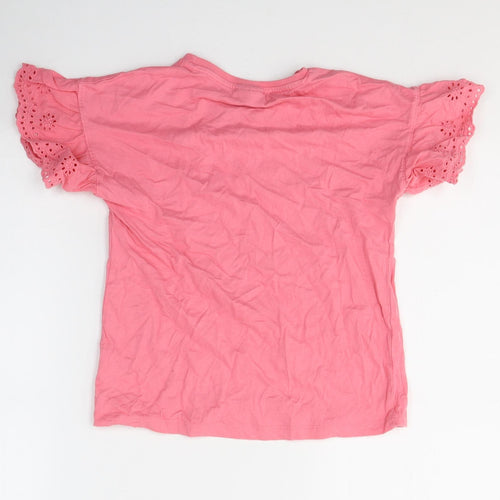 I Love Girls Wear Girls Pink  Cotton Pullover T-Shirt Size 10 Years Round Neck Pullover