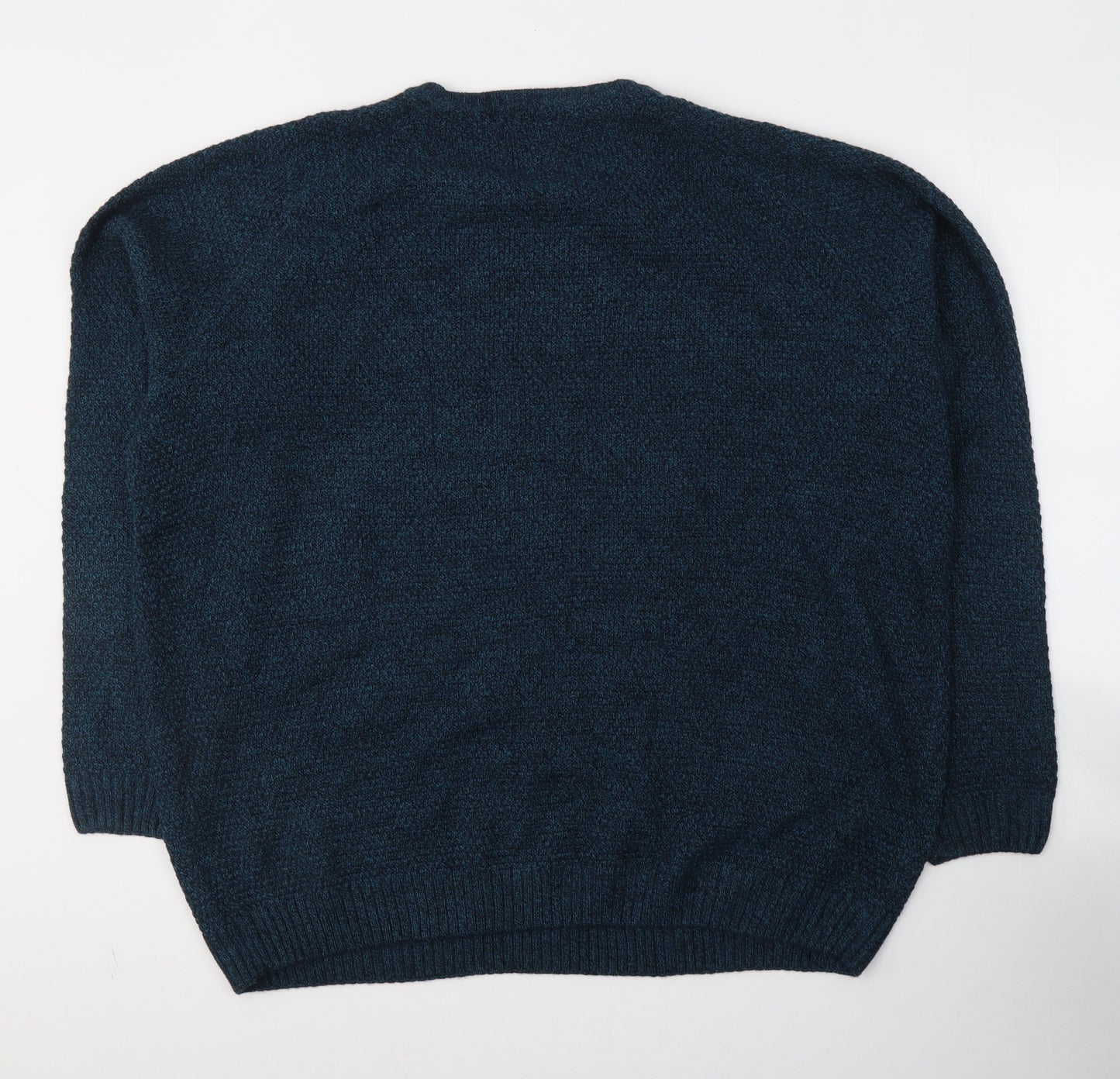 Matalan Mens Blue Round Neck  Acrylic Pullover Jumper Size 2XL
