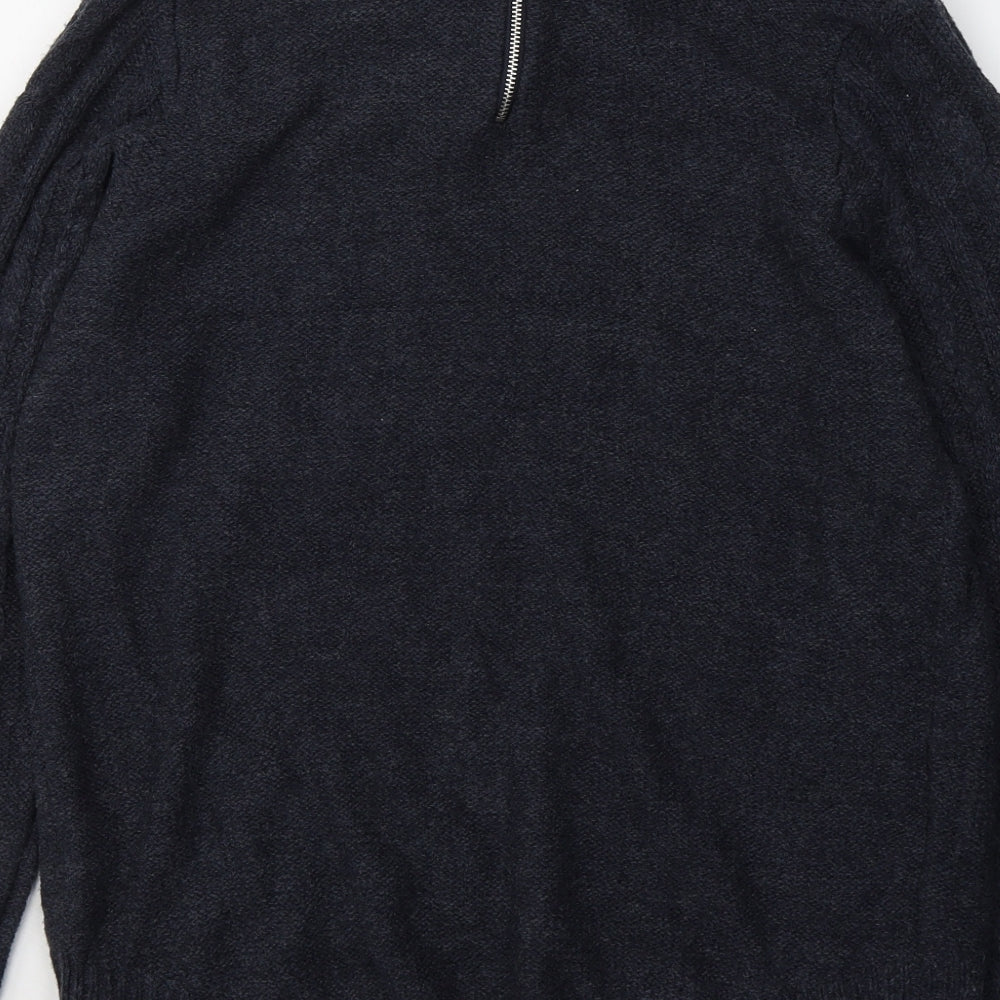 Atmosphere Womens Blue Collared  Acrylic Pullover Jumper Size 14