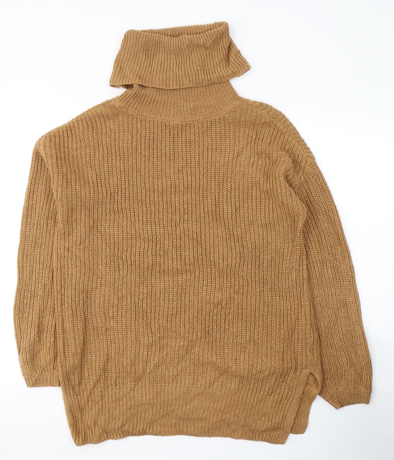 VERO MODA Womens Brown Roll Neck  Polyester Pullover Jumper Size XS   - Oversized