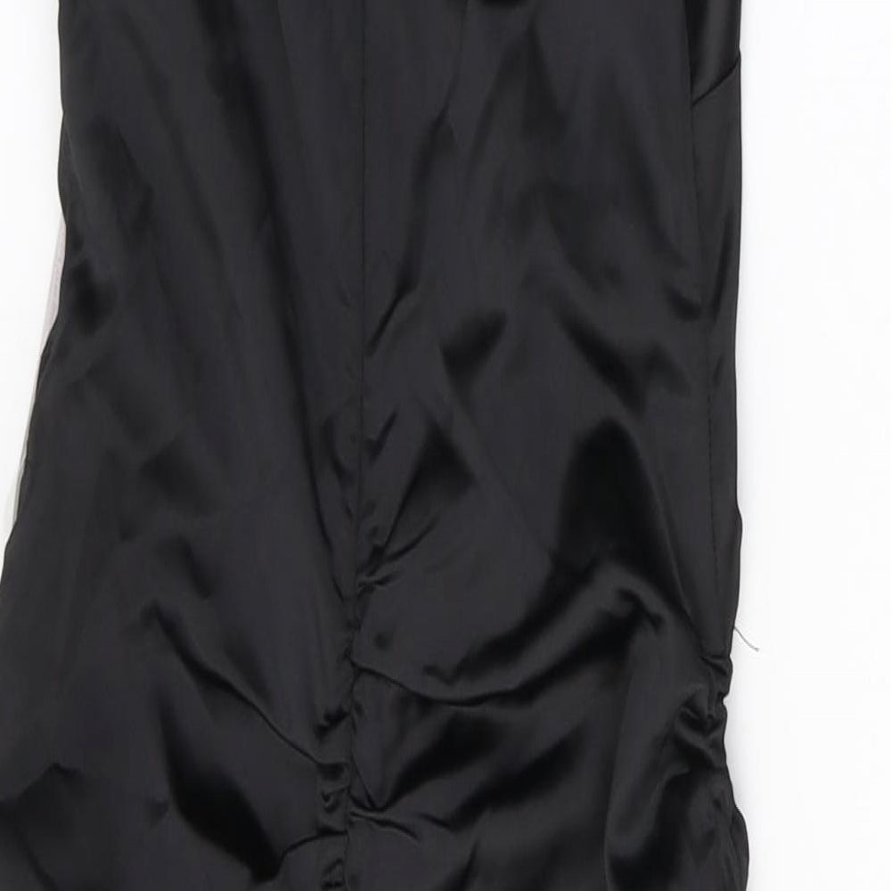 Missguided Womens Black  Polyester Mini  Size 4  Square Neck Zip