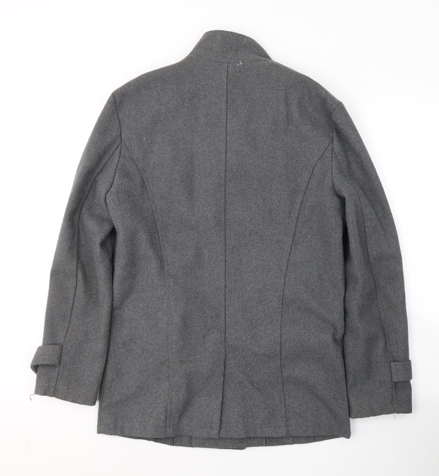 CKP Womens Grey   Pea Coat Coat Size M  Button