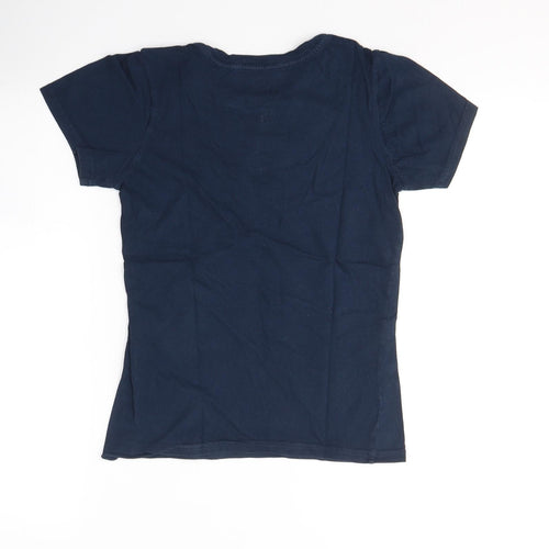 Bladerunner Womens Blue  Cotton Basic T-Shirt Size M Round Neck - Wallace