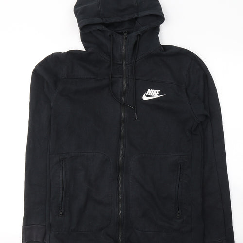 Nike Mens Black  Cotton Full Zip Hoodie Size S