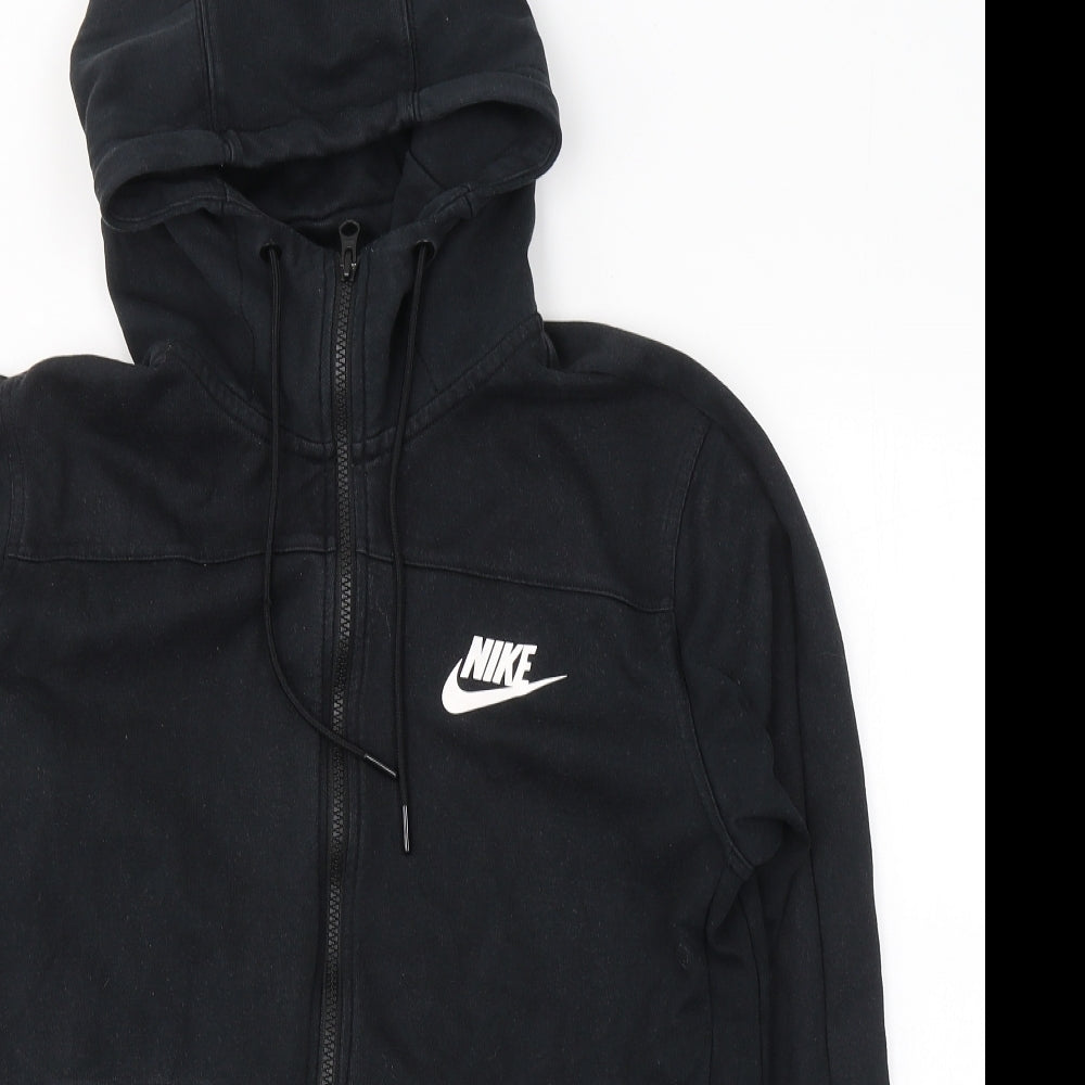 Nike Mens Black  Cotton Full Zip Hoodie Size S