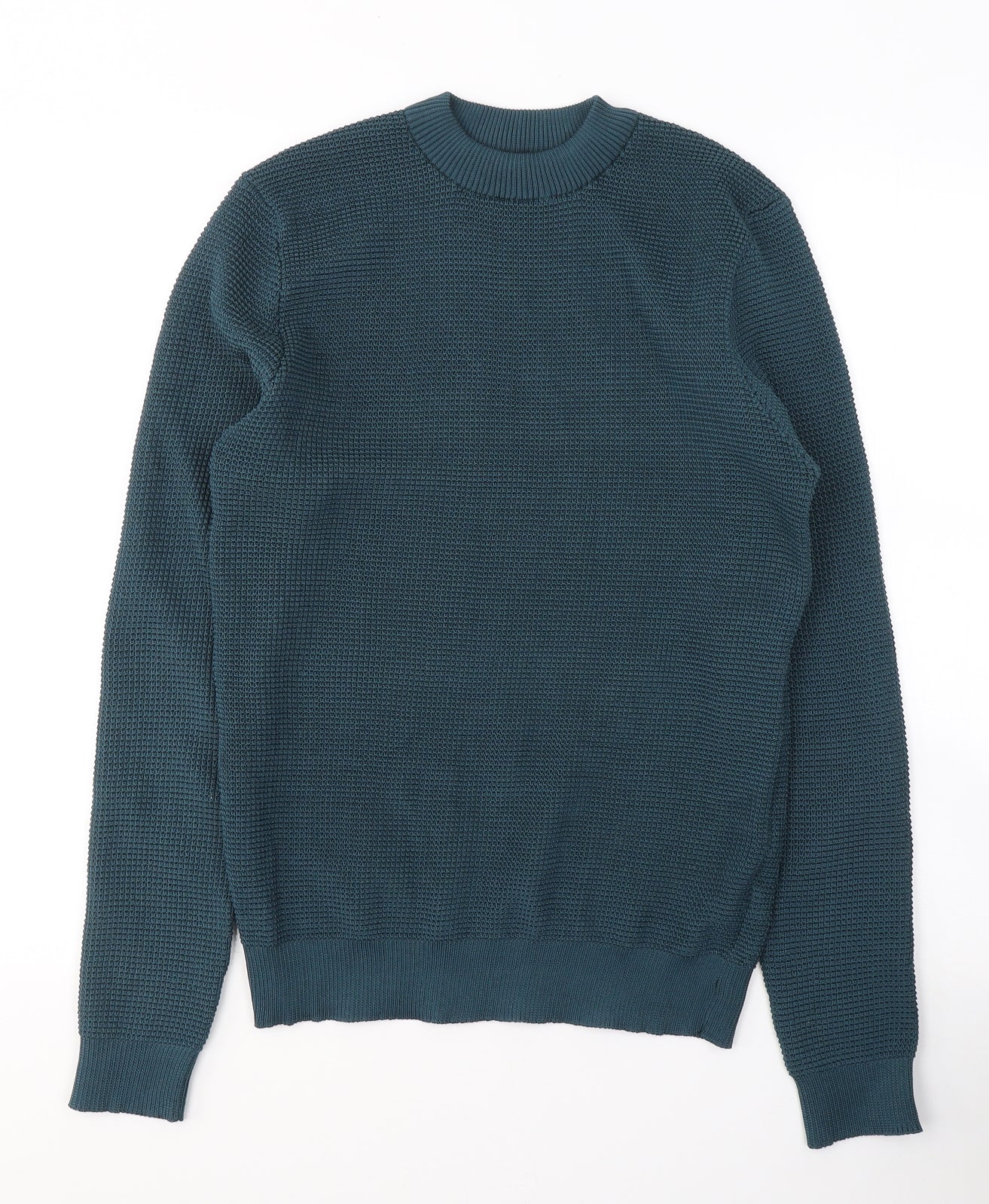 River Island Mens Blue Round Neck  Polyester Pullover Jumper Size S