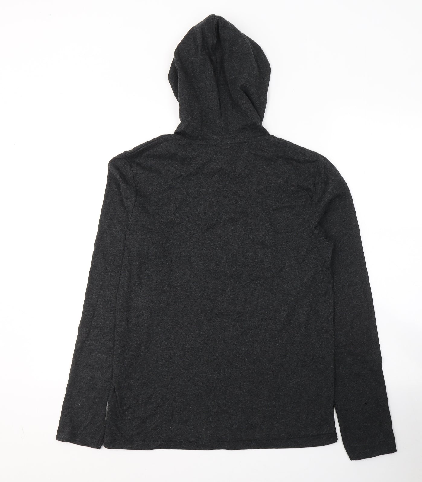 French Connection Mens Grey  Cotton Pullover Hoodie Size M