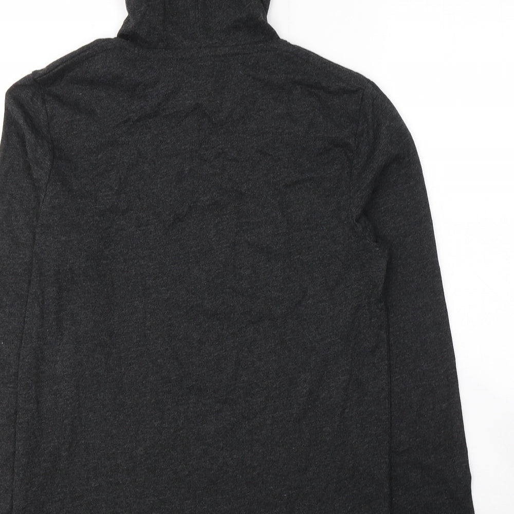 French Connection Mens Grey  Cotton Pullover Hoodie Size M