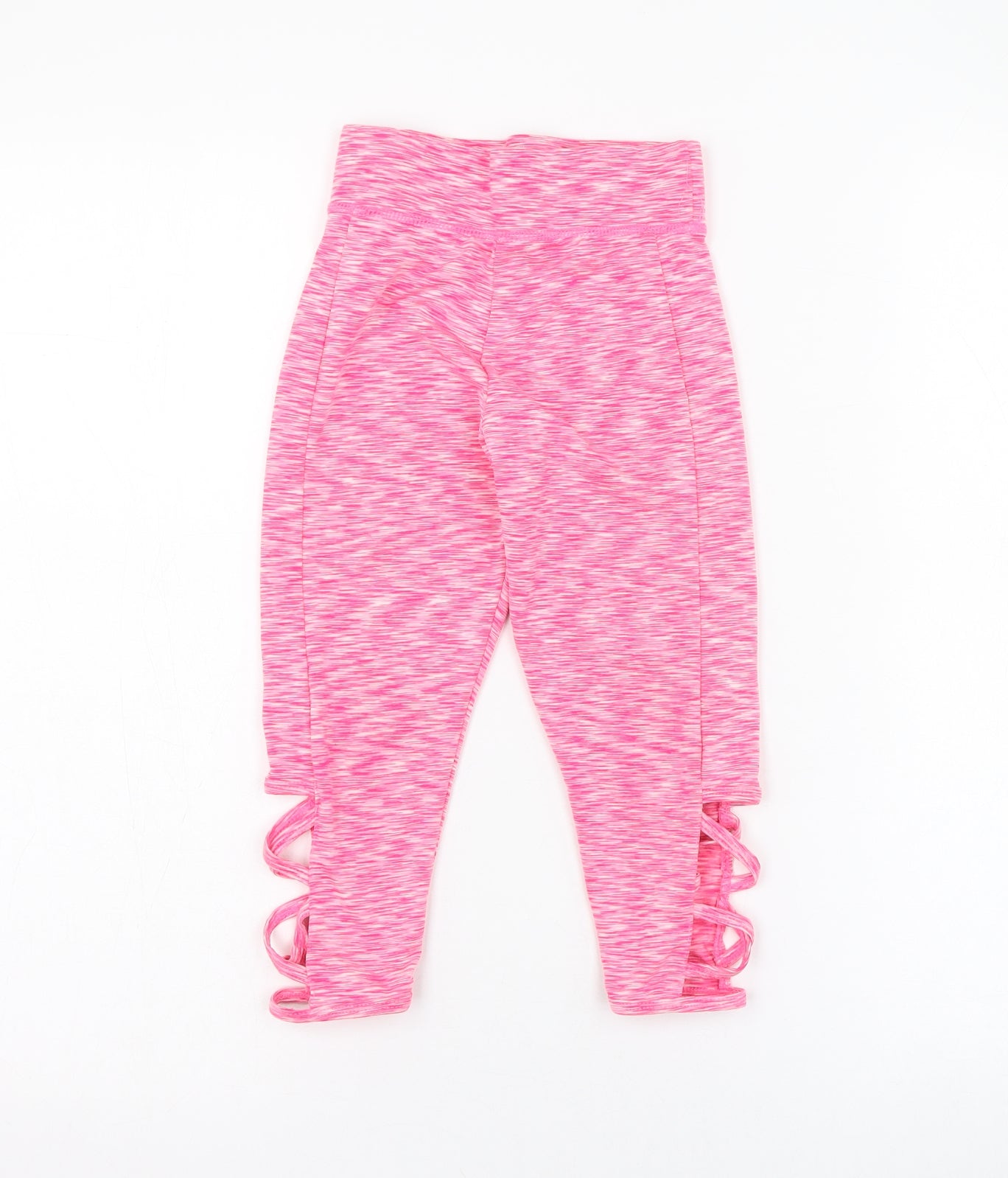 Dunnes Stores Girls Pink  Polyester Jogger Trousers Size 6-7 Years  Regular Pullover - Leggings