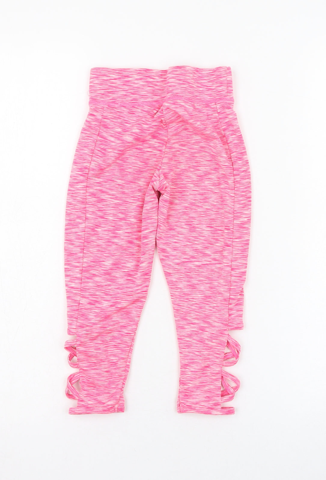 Dunnes Stores Girls Pink  Polyester Jogger Trousers Size 6-7 Years  Regular Pullover - Leggings