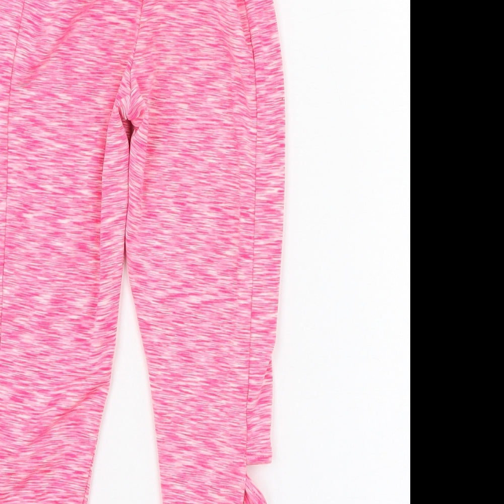 Dunnes Stores Girls Pink  Polyester Jogger Trousers Size 6-7 Years  Regular Pullover - Leggings
