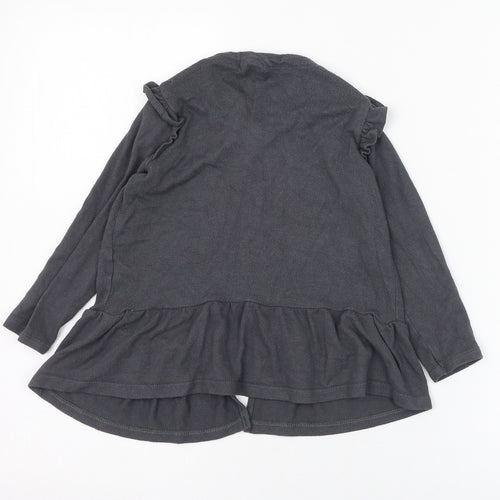 George Girls Grey Round Neck  Polyester Cardigan Jumper Size 3-4 Years  Button