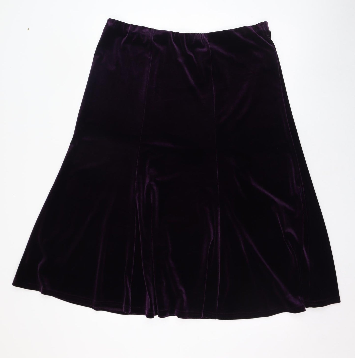 BM Womens Purple  Polyester Flare Skirt Size 18