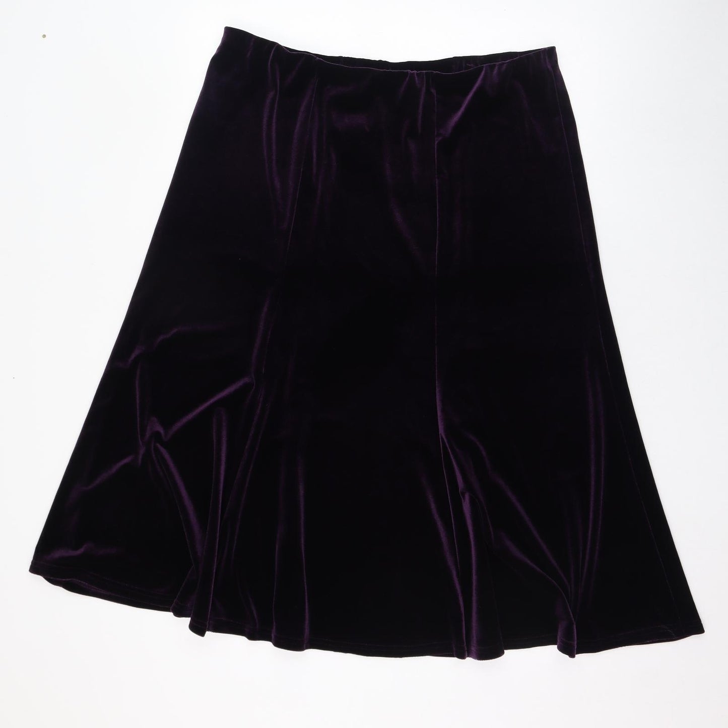 BM Womens Purple  Polyester Flare Skirt Size 18