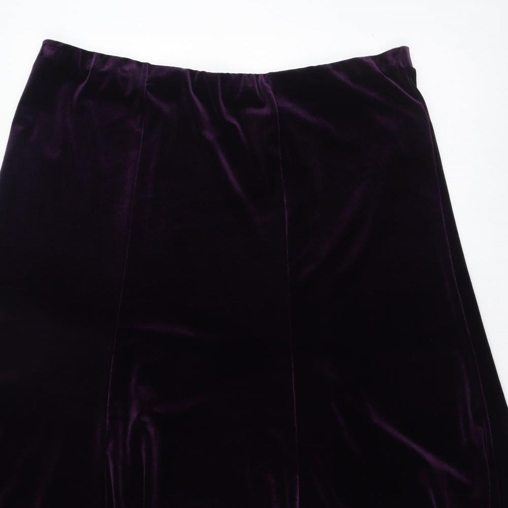 BM Womens Purple  Polyester Flare Skirt Size 18