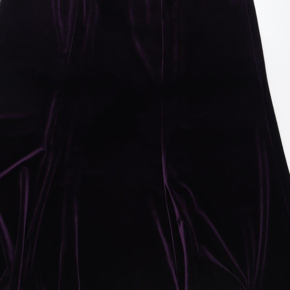 BM Womens Purple  Polyester Flare Skirt Size 18